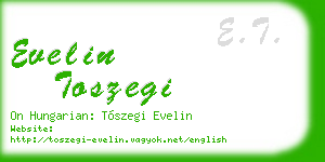 evelin toszegi business card